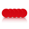 BERYLER 5 Pack Air Hockey Red Replacement, 2.5" in Diameter, Thicker Pucks for Game Tables, Accessories, Equipment