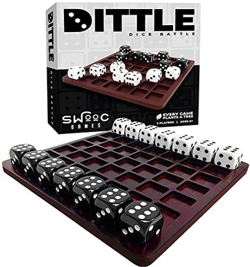 Dittle™- Dice Battle | 2 Player Dice Games for Adults | Adult Board Games for 2 Players | Best Two Player Game for Adults | Two Person Wooden Coffee