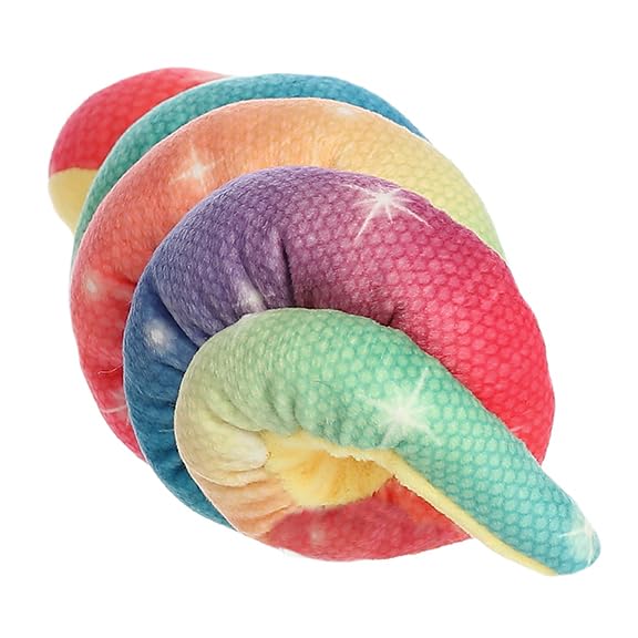 Aurora® Playful Snake Wrist Wranglers™ Rainbow Dreams Snake™ Stuffed Animal - Vibrant Colors for an Eye-Catching Design - Perfect for Kids, Adults
