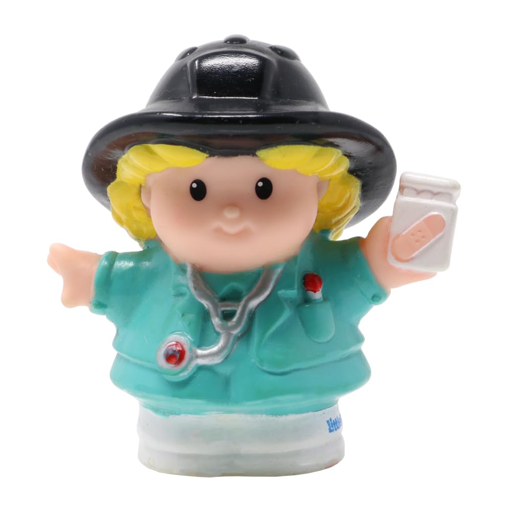 Little People Replacement Part for Fisher-Price Fun Sounds Rescue Fire Station Playset - C4444 and 77712 - Includes 1 EMT Paramedic Firefighter Figure