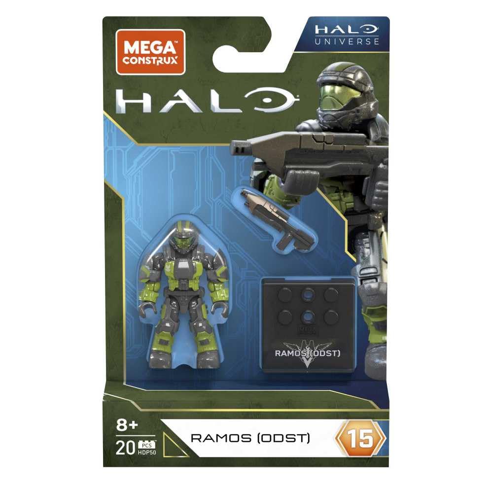 Mega Construx Halo Ramos ODST Action Figure Building Set, 3 Pieces, Ages 8+