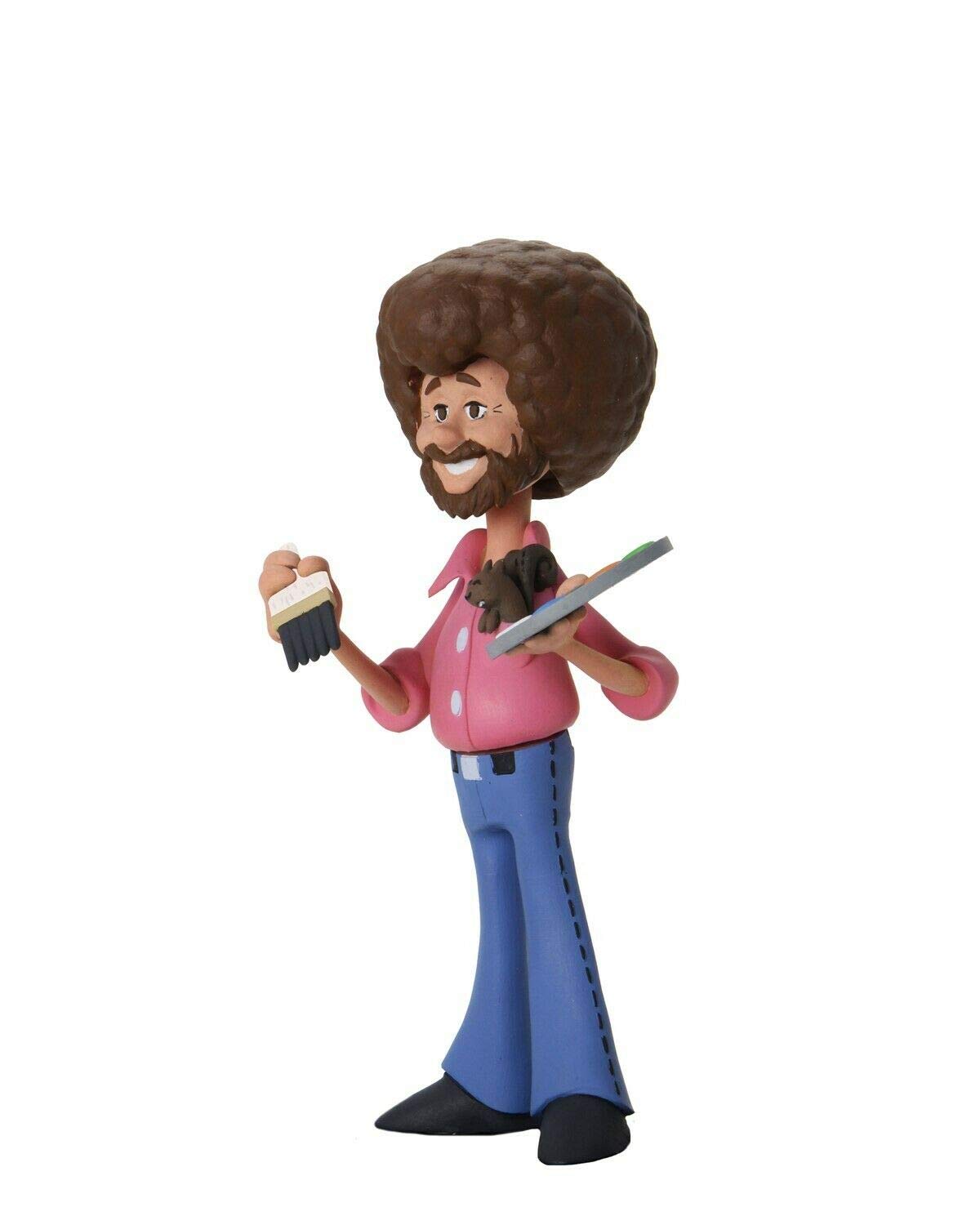 NECA Bob Ross - 6” Scale Action Figure - Toony Classics Bob Ross with Peapod