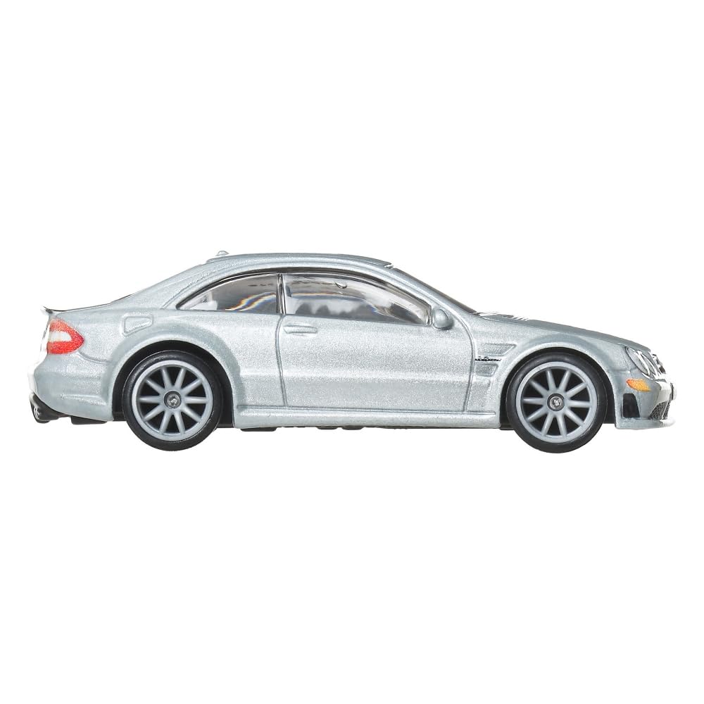 Hot Wheels Boulevard 2008 Mercedes-Benz CLK 63 AMG Black Series Ride On Toy Mini Car Ages 3+ Silver JBL07
