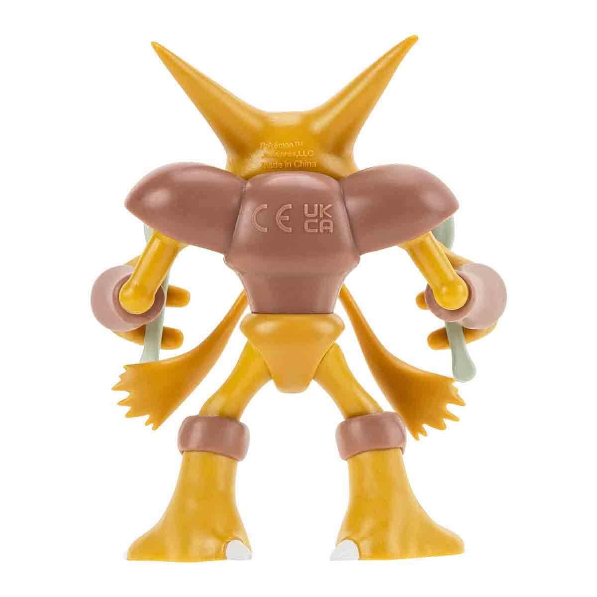 Pokémon Alakazam Battle Feature Figure - 4.5-Inch Alakazam Battle Ready Figure with Psychic Blast Accessory