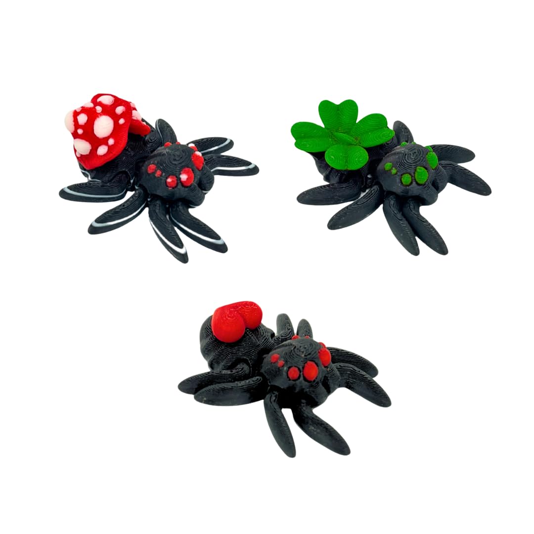 EnderToys 10-Piece Mini Spiders - 3D Printed Spider Fidgets