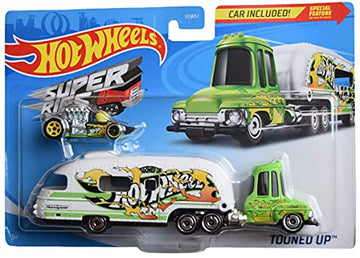 Hot Wheels Super Rigs Tooned Up, [Green/White] car Included