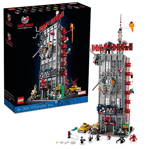 LEGO Marvel Spider-Man Daily Bugle Newspaper Office 76178 Building Set - Featuring 25 Spider-Verse Minifigures Including Peter Parker, Venom, and