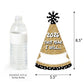 Big Dot of Happiness Pop, Fizz, Clink! - Cone Party Hats - 2026 New Year's Eve Resolution Cone Party Hat for Kids and Adults - Set of 8 (Standard