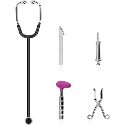 5Pcs Dollhouse Mini Stethoscope Care Tools Dollhouse Dolls Miniature Garden Kit, Hospital Accessories Set for House Decoration DIY Dollhouse