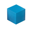 hand2mind Blue Plastic Base Ten Blocks Cube, Place Value Blocks, Counting Cubes for Kids Math, Base Ten Blocks Classroom Set, Math Blocks