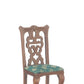 Dollhouse Miniature 1:12 Scale 6 Pc Walnut and Green Dining Room SET #T0108