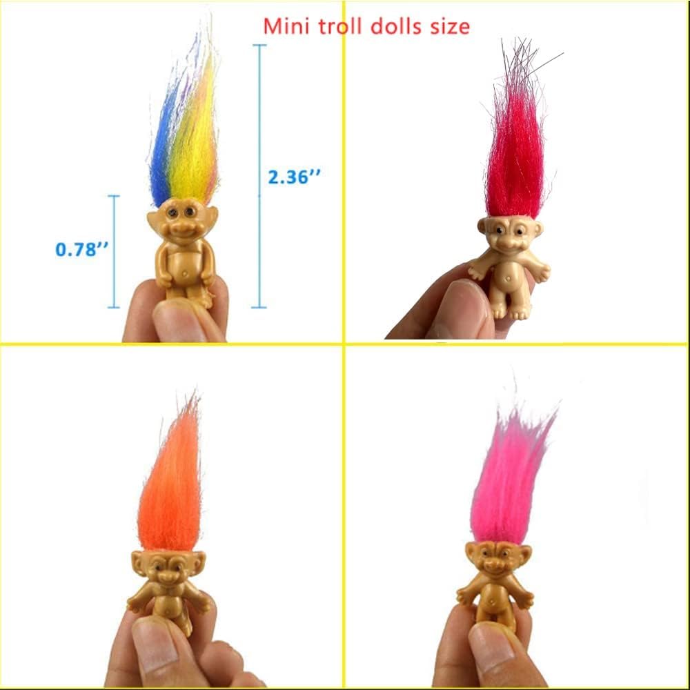 30pcs 1.2" Luminous Mini Troll Dolls Vintage Action Figures Troll Dolls