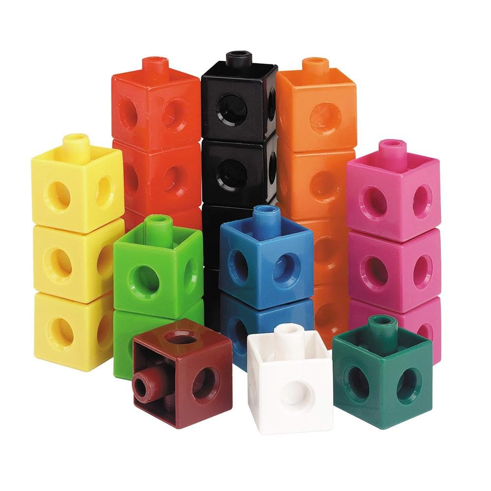 Learning Resources Snap Cubes Set of 1,000 - Math Manipulatives for Elementary School, Kindergarten Learning & Education Toys, Math Cubes, Counting