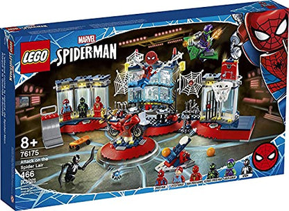 LEGO Marvel Spider-Man Attack on The Spider Lair 76175 Cool Building Toy, Featuring The Spider-Man Headquarters; Includes Spider-Man, Green Goblin and
