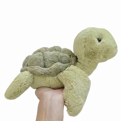 XIYUAN 13.8inch Weighted Plush Cute Turtle Stuffed Animals,Soft Sea Turtle Plush Toy, Green Tortoise Plushies Dolls Pillow Present for Kids, Babies