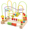 Wondertoys Bead Maze Toy for Kids Wooden Colorful Abacus Roller Coaster Educational Circle Toys Bead Maze Activity Cube Sensory Toys for Children