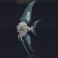 3D Metal Puzzle for Adults, 3D Metal Angelfish Model Kit with Fins, 529PCS 3D Steampunk Puzzle DIY Assembly Mechanical Angelfish Jigsaw Puzzle Animal