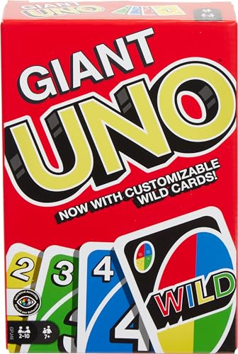 Mattel Games Giant UNO Card Game, Ages 7+, Players 2-10