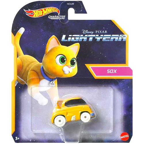 Hot Wheels Disney Pixar Lightyear Character Cars Bundle of 3 Diecast Vehicles with Space Buzz and Sox