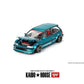 True Scale Miniatures Model Car Compatible with Honda Civic (EF) Kaido Works V1 Tahitian Green Limited Edition 1/64 Diecast Model Car Kaido House
