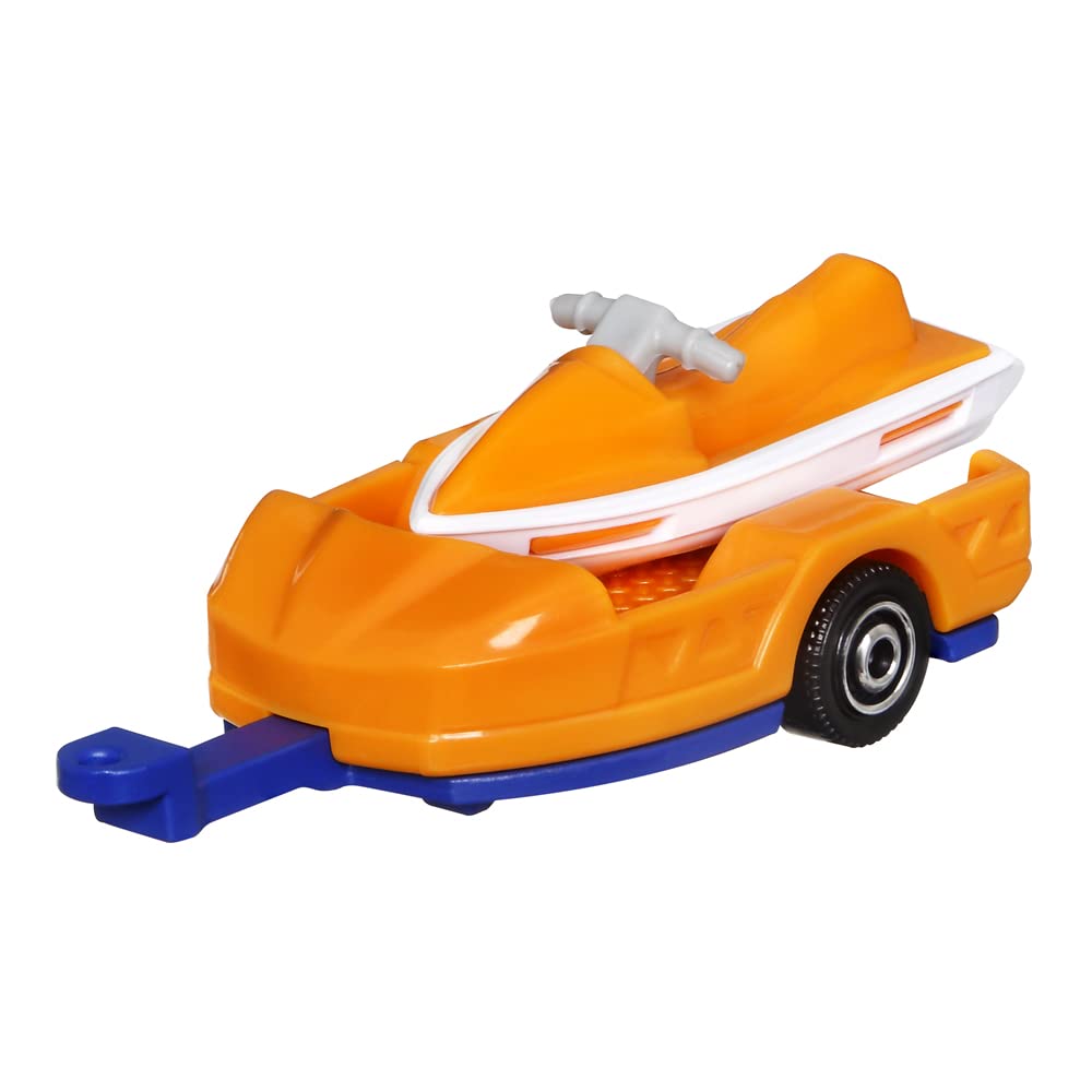 Matchbox Hitch & Haul Die-cast Vehicle Playset - Deep Sea Diver Shark Attack Rescue ~ 7 Piece Set ~ Rapids Rescue Truck with Detachable Raft Pulls