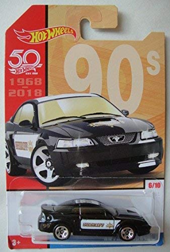 Hot Wheels 90s, Black '99 Ford Mustang 6/10 50TH Anniversary