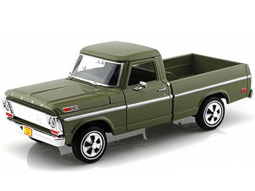 1969 Ford F-100 Pickup Truck Green 1/24 by Motormax 79315