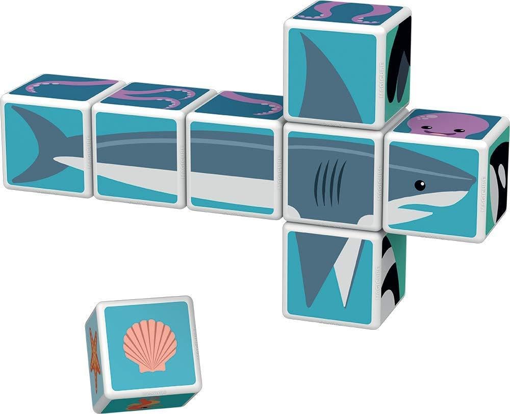 Geomag Magicube Sea Animals - 8 Cubes - Magnetic Building Set