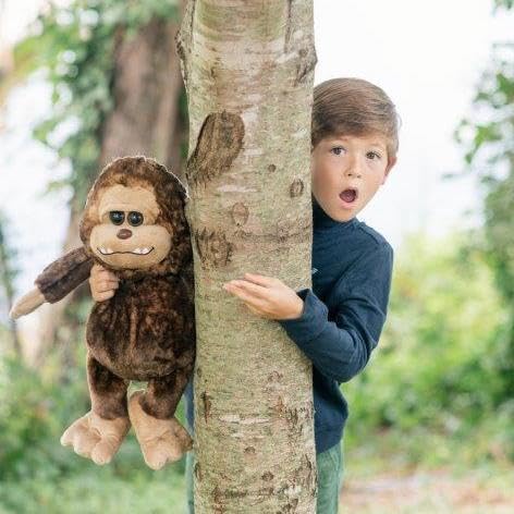 The Petting Zoo Bigfoot Boy Stuffed Animal Plushie, Gifts for Kids, Wild Onez Wildlife Animals, Zoologee Bigfoot Ape Plush Toy, 10 inches