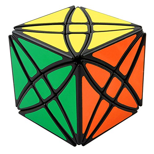 Willking Flower Rex Puzzle Cube 8 Axis Hexahedron Petals Abnormity Irregular Twist Cube Toy Black