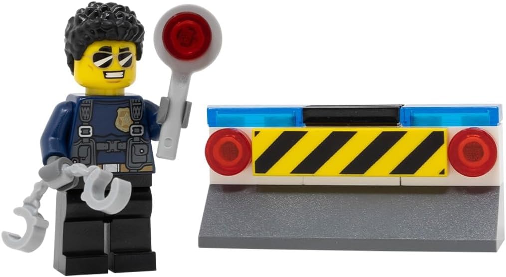 LEGO City: Duke Detain Minifigure Police Officer Detective with Handcuffs