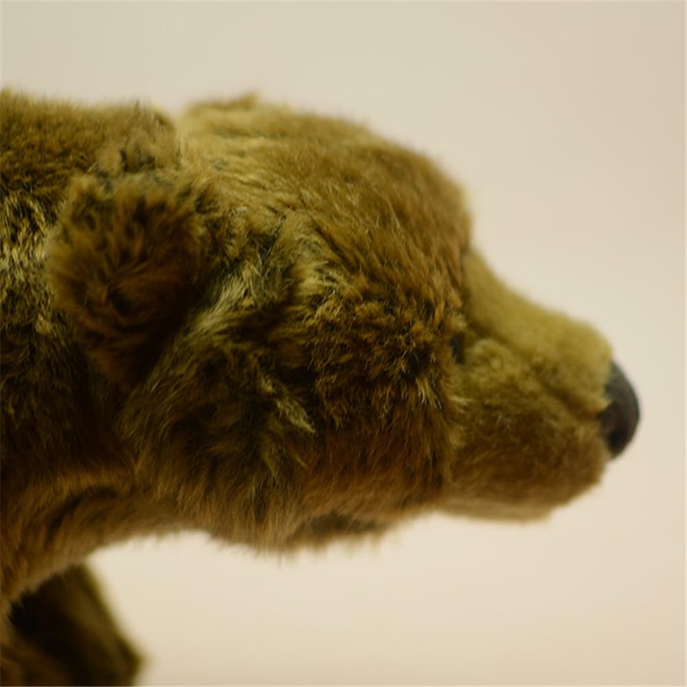 JIANEEXSQ Realistic Brown Bear Stuffed Animal Plush Toy, Simulation Brown Teddy Bear Plushies Soft Toy, Birthday Gift Decor