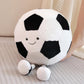TONGMAN 13.7" Cute Football Plush Toys Basketball Pillow Soft Stuffed Sport Throw Pillow Plush Ball Gift Sports Pillows Soccer Pillow (Football)