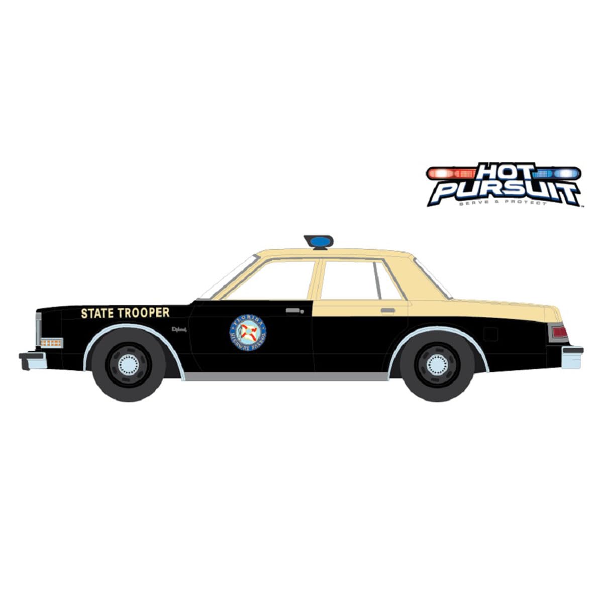 Truck 1/64 1983 Dodge Diplomat, Florida Highway Patrol, Hot Pursuit Series 45 43030-B