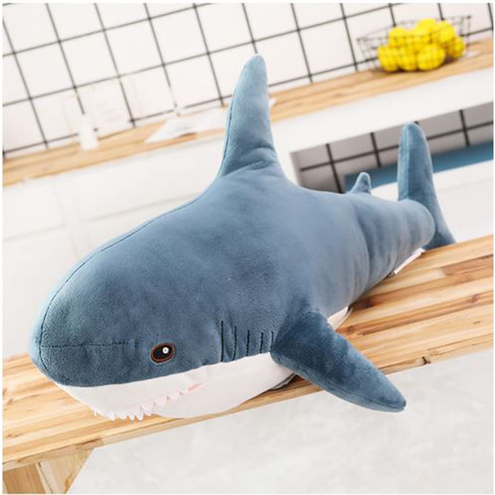OUKEYI 30 Inch Giant Shark Stuffed Animal Pillow, Soft Shark Toys Big Shark Plush Pillows for Kids,Comfortable Sleeping Pillow Back Cushion Doll Gift