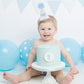 Kaniwati Boy Half Birthday Party Crown, Blue half Hat,Blue Half Birthday Embroidered Party Hat, Baby Decoration (BLUE-HALF-CXMZ)