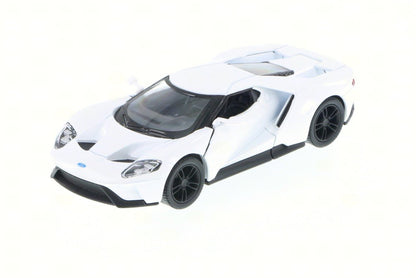 KiNSMART - 2017 Ford GT 1:38 Scale 5" Die Cast Model Toy Super Car (White)
