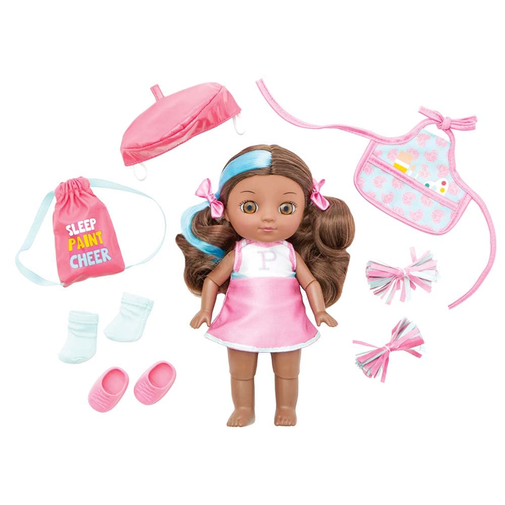Madame Alexander 8" It's All Me! Artist + Cheerleader Doll, Dark Skin Tone/Brown Eyes/Brunette Hair