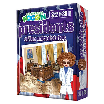 Outset Media Professor Noggin's Presidents of the United States Trivia Card Game - an Educational Based Card Game for Kids - Trivia, True or False