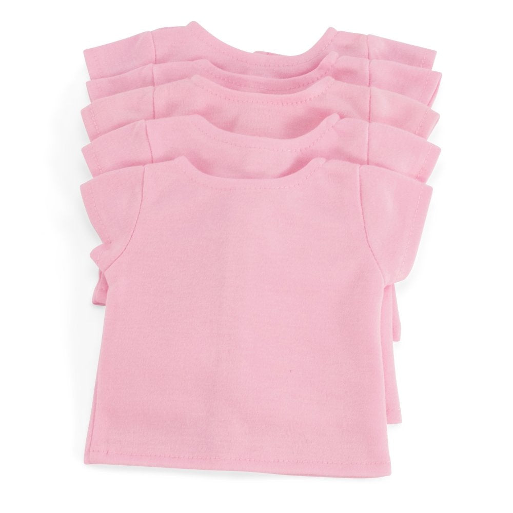 Emily Rose 5-Pack Pink 18 Inch Doll T-Shirts Gift Boxed | USA Brand - Fits American Girl & Our Generation Dolls - for DIY Crafts, Tie Dye Sublimation
