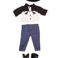 American Fashion World Western Cowboy/Cowgirl Outfit for 18 Inch Dolls - Shirt, Jeans, Black Cowboy Hat & Boots