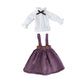 XiDonDon Doll Clothes Suspender Skirt+Shirt 2-Piece Set for Blyth,Ob24,Licca,Azone BJD Doll Accessories Toys Clothing (Purple Set)