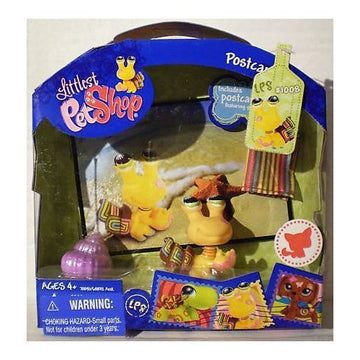 Littlest Pet Shop: Postcard Pets Hermit Crab (#1008) With Shell And Beach Towel Action Figure