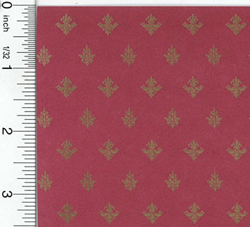 Mini Graphics Dollhouse Wallpaper Majestic in Red by Scalamandre