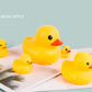 Bath Duck Toys 5 Pcs Rubber Duck Family Squeak Ducks Baby Shower Toy for Toddlers Boys Girls (Yellow Duck Family)