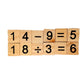 Vos Risus 100 PCS Wood Scrabble Tiles Numbers and Symbols for Crafts - DIY Wood Gift Decoration-Child Education Mathematical Calculation