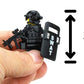 Battle Brick 1.6 Inches Tall Collectible SWAT Police Officer Pointman Custom Minifigure| Genuine Police Minifig | Great Gift for Ages 10+ to Adult