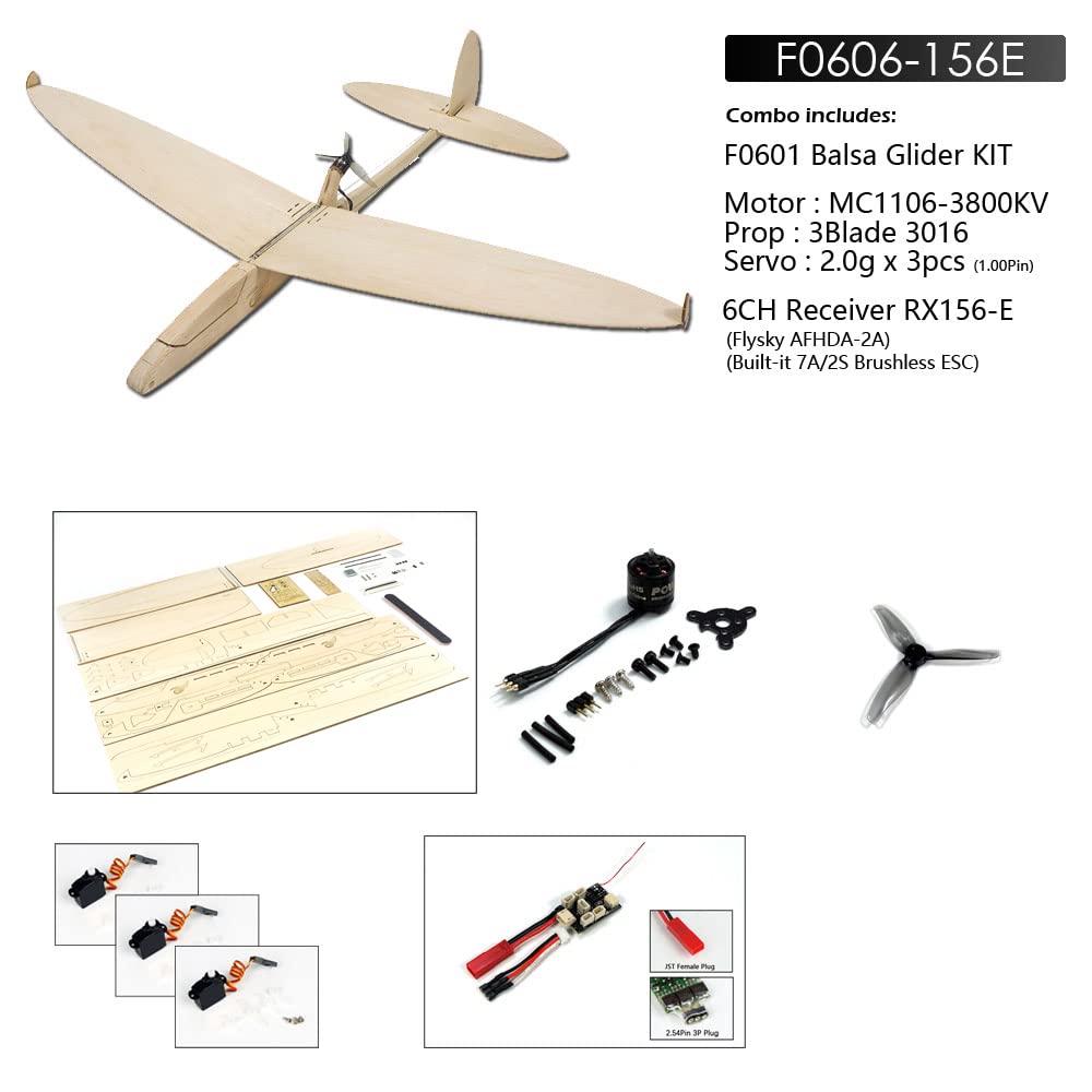 0.6M Balsa Electric Glider Sparrow Need to Build for Adults (F0606-156E)