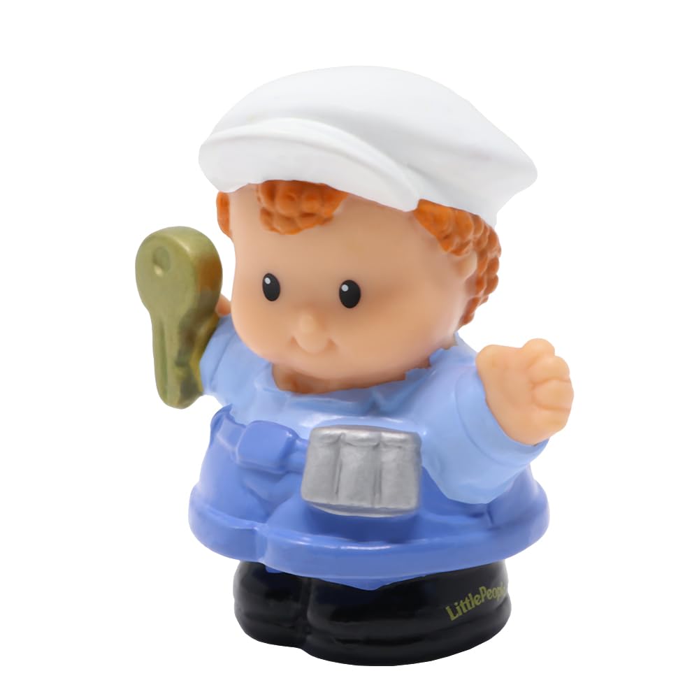 Fisher-Price Replacement Part for Collectible Little People Airport Parking Garage Mall Playset G8129 - Replacement Valet Parking Attendant Red Curly