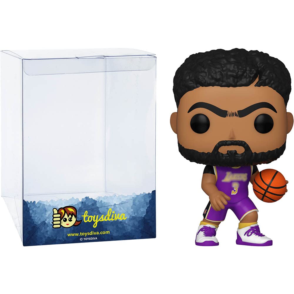 Funko Anthony D a v i s : P o p ! Basketball Vinyl Figurine Bundle with 1 Compatible 'ToysDiva' Graphic Protector (120-57627 - B)